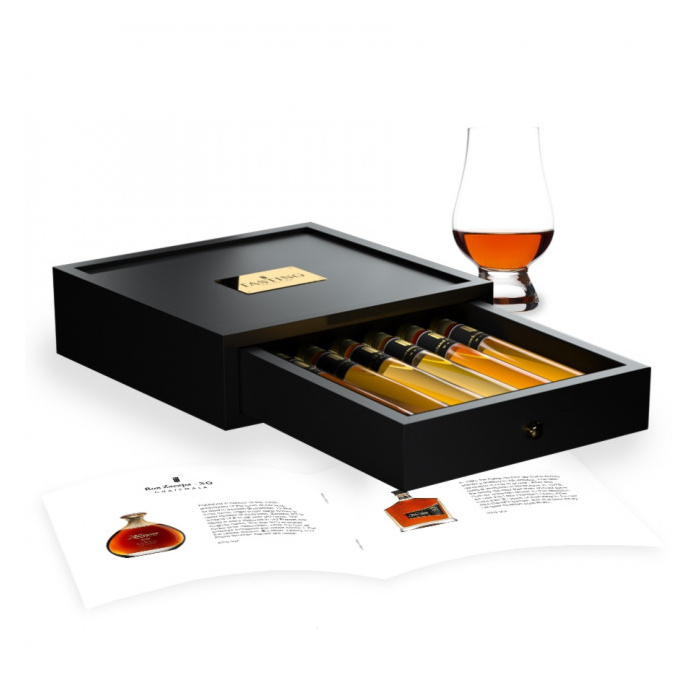 Premium Rum Tasting Set 6 Tubes Wooden Box